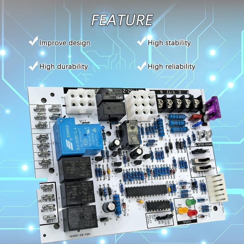 Dicsley 920915 Control Board for Furnace, Direct Replacement for 624742 and 904840, Fits Miller Nordyne Tappan Gibson G7 M7 Single Stage Gas Furnace - Image 5